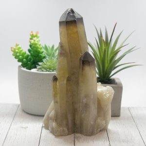 Alternative view of Large Natural Smoky Citrine Cluster