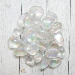 Alternative view of Aura Clear Quartz Tumbled Stone