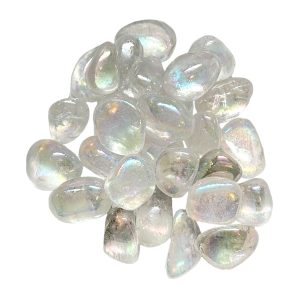 Aura Clear Quartz Tumbled Stone