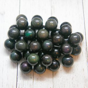 Alternative view of Rainbow Obsidian Mini Sphere