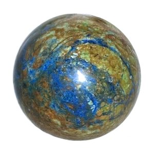 Chrysocolla Shattuckite Sphere