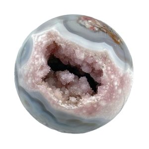Flower Agate Pink Amethyst Sphere