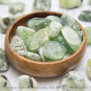 Alternative view of Prehnite Tumbled Stone