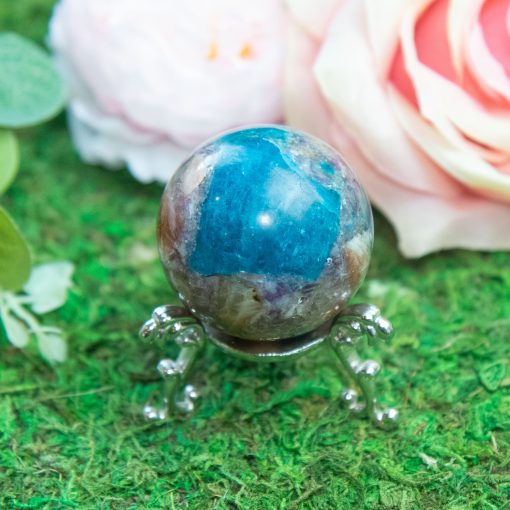 Purple Mica with Blue Apatite & Golden Ashura Sunstone Sphere - Image 10