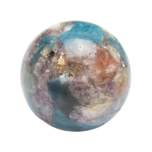 Purple Mica with Blue Apatite & Golden Ashura Sunstone Sphere