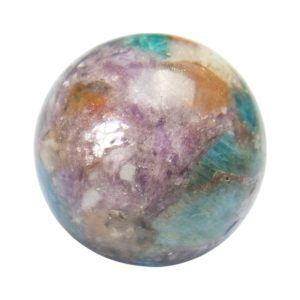 Purple Mica with Blue Apatite & Golden Ashura Sunstone Sphere