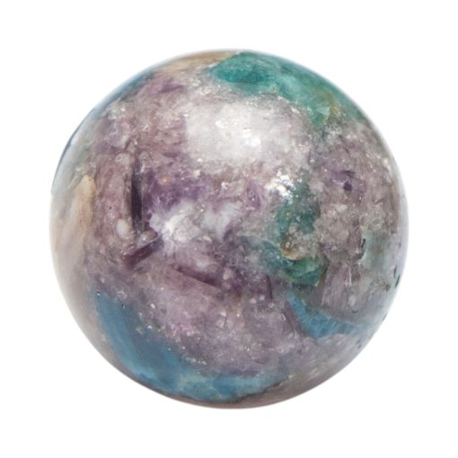 Purple Mica with Blue Apatite & Golden Ashura Sunstone Sphere