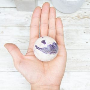 Alternative view of Morado Purple Opal Sphere