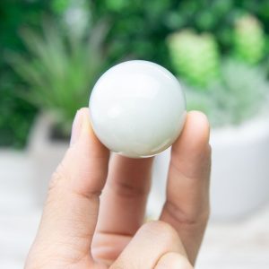 Alternative view of Silky Sage Green Moonstone Sphere