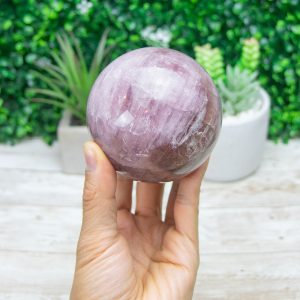 Alternative view of Thulian Pink Tourmaline Sphere