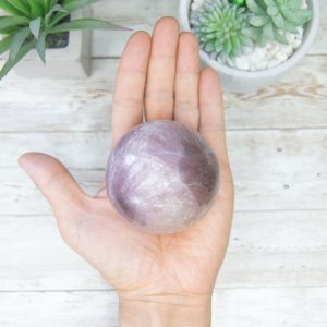 Alternative view of Thulian Pink Tourmaline Sphere