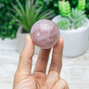 Alternative view of Thulian Pink Tourmaline Sphere