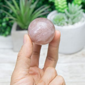 Alternative view of Thulian Pink Tourmaline Sphere