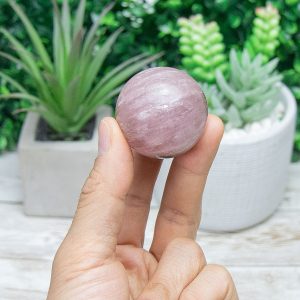 Alternative view of Thulian Pink Tourmaline Sphere