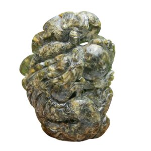 Golden Mica Muscovite Dragon Carving