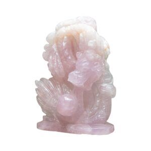 Rose Quartz Dragon Carving