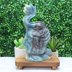 Alternative view of Large Trolleite Dragon Carving