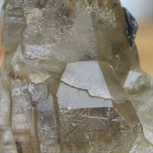 Black Tourmaline in Smoky Citrine Enhydro Quartz - Image 11