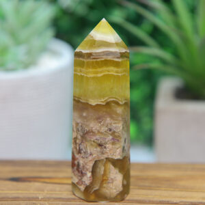 Alternative view of Yellow Fluorite Tower